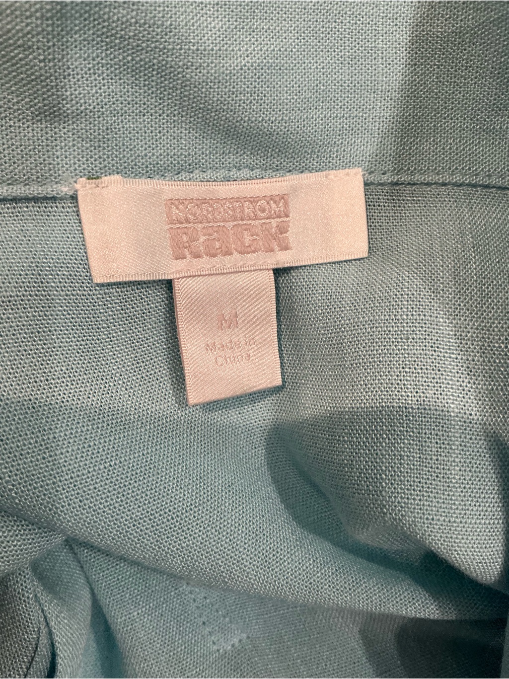 Nordstrom Rack Women’s Aqua/Light Blmaxi Shirt Dress Size Medium Nwt Button Fron — image 3 of 7